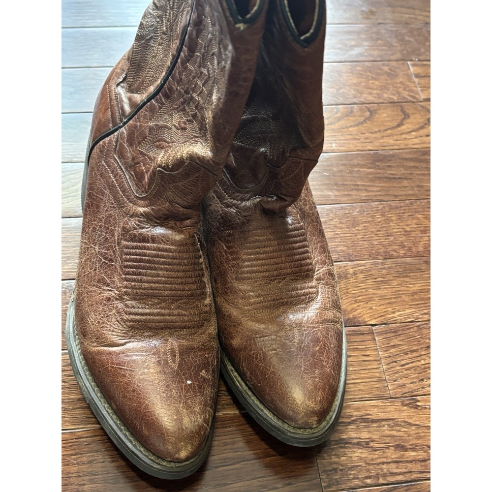 Dan Post Men's Brown Leather Cowboy Boots Sz 7.5 Western DP2407 - Picture 3 of 7